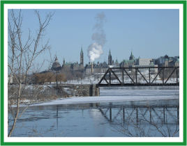 Fridgid temperatures in downtown Ottawa