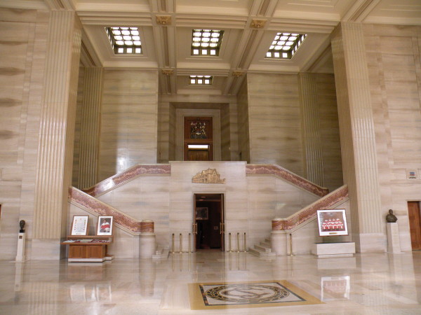 Grand entrance hall of the Supreme Court of Canada building in Ottawa