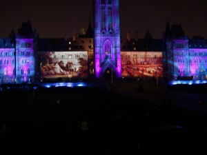 Ottawa Sound & Light show on Parliament Hill - Ottawa