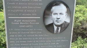 Grave site of Lester B. Pearson in Wakefield Quebec