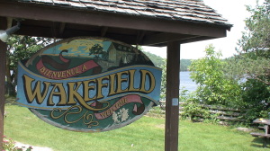 Welcome sign in Wakefield Quebec